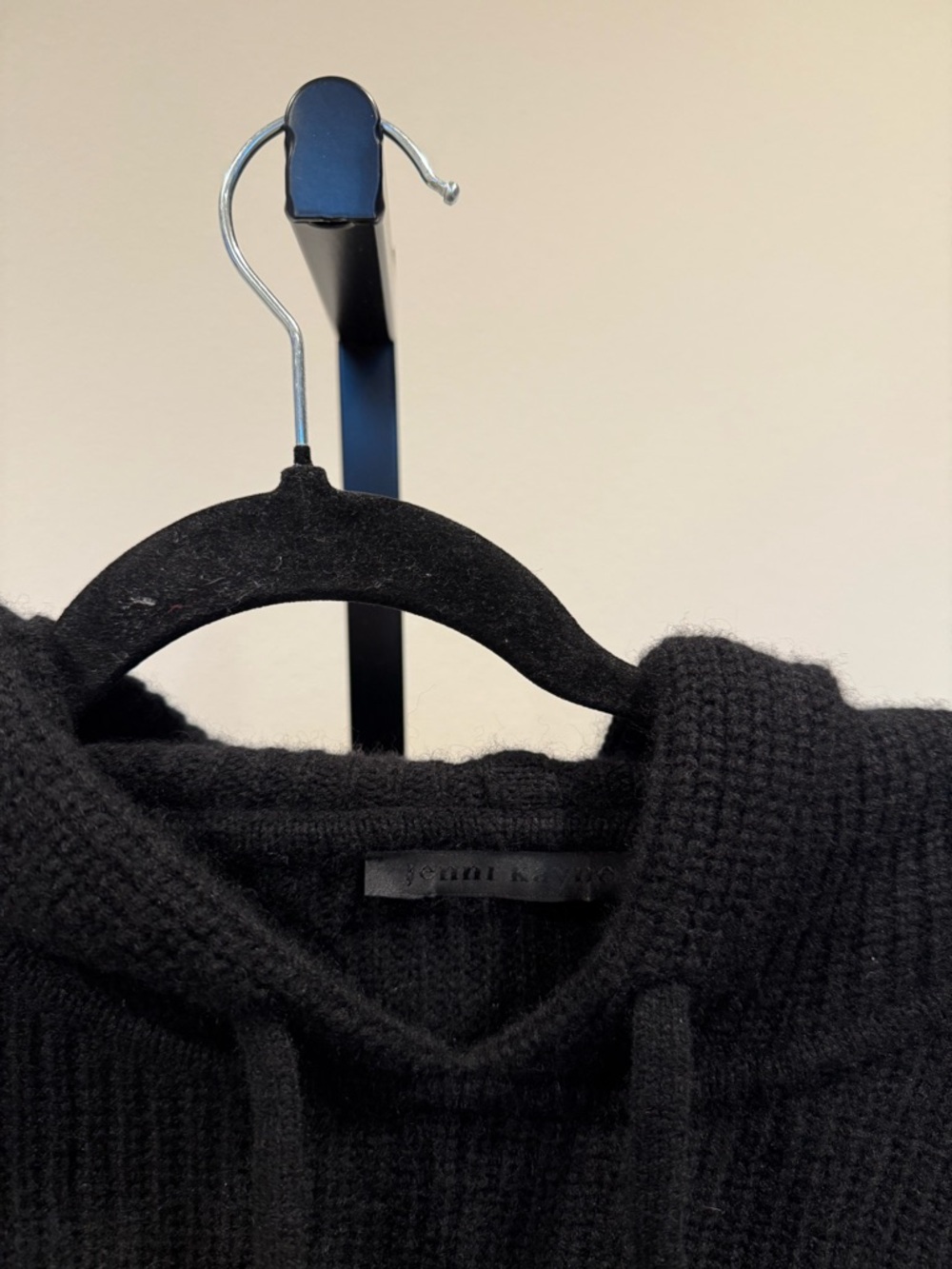 Jenni Kayne Cashmere Fisherman Hoodie black size M‎ - Picture 3 of 7